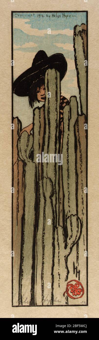 Über der Gartenmauer. Stockfoto