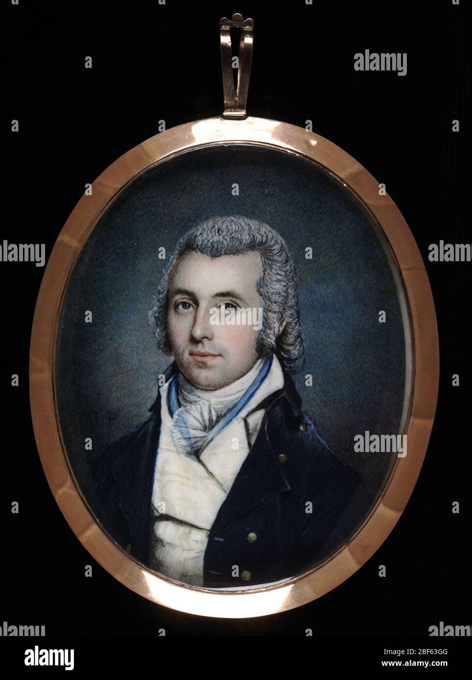 Robert Oliphant. Robert Oliphant war der älteste Sohn von William Oliphant, einem wohlhabenden Grundbesitzer in Philadelphia. Roberts Schwester ließ ihre Miniatur 1795 von James Peale malen [siehe 1942.2.3]. Stockfoto