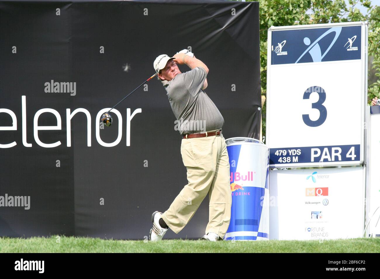 Der legendäre PGA Tour Spieler John Daly spielt Golf in Stockholm / Schweden, Arlandastad, Golfplatz, august 2007. Stockfoto