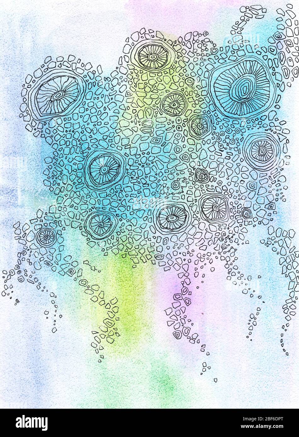 Abstrakte Muster Zeichnung Hintergrund Illustration Stockfoto