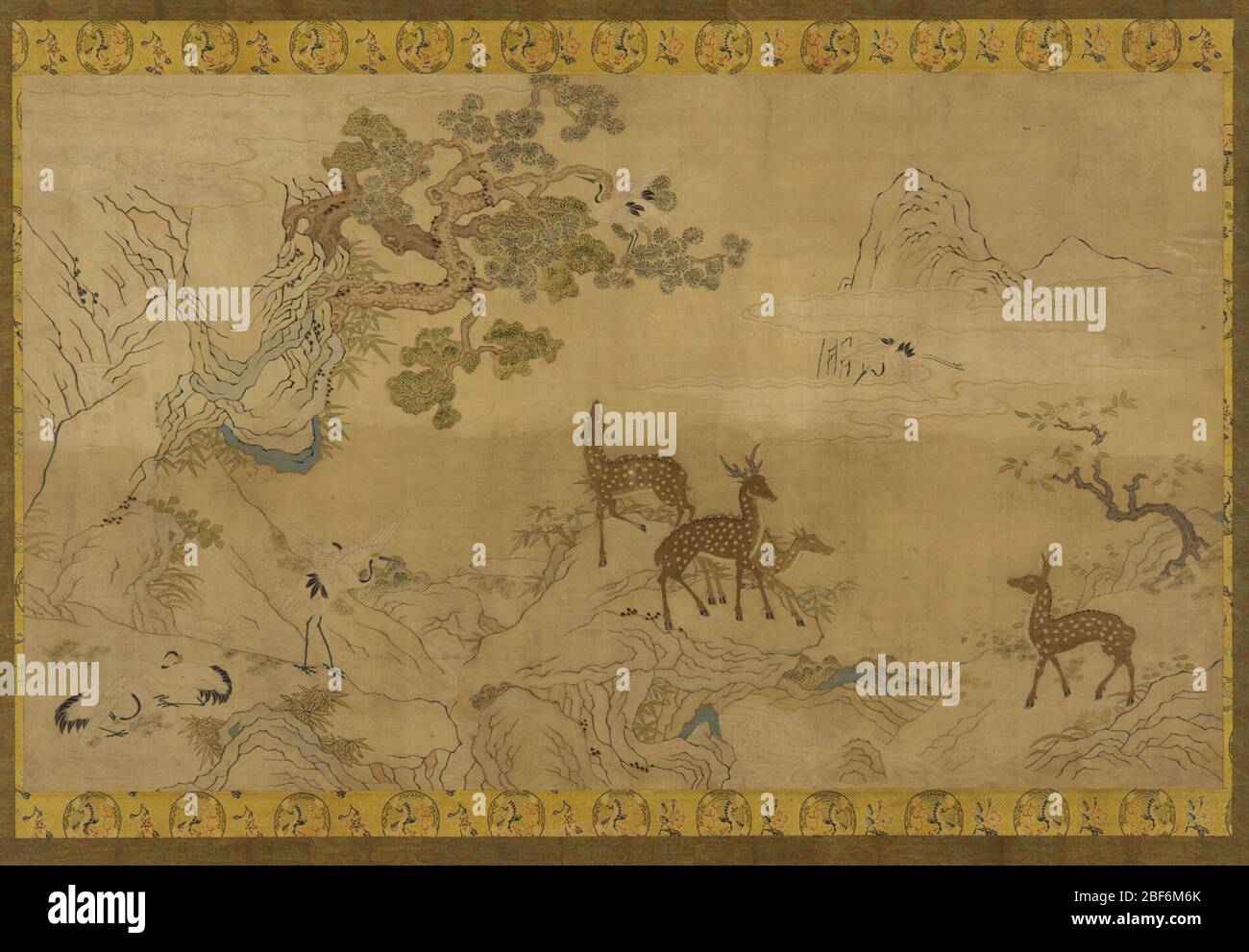; China; 1368-1644; Farbe auf Seidenplatte; H x B: 61.2 x 102.3 cm (24 1/8 x 40 1/4 in); Geschenk von Charles lang freier Stockfoto