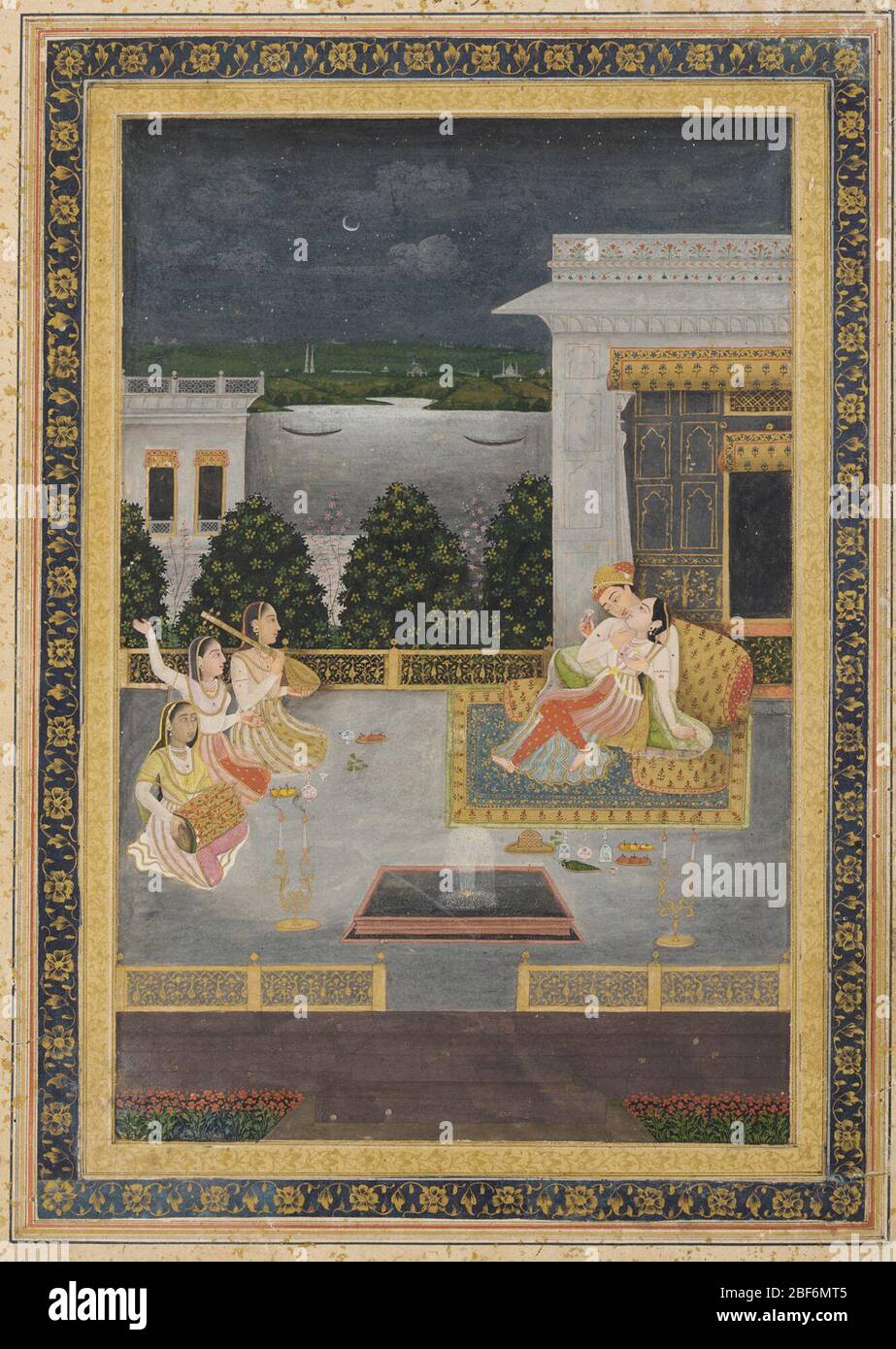 ; Indien; 18. Jahrhundert; Farbe und Gold auf Papier; H x B: 27.5 x 18.1 cm (10 13/16 x 7 1/8 in); Geschenk von Charles lang freier Stockfoto