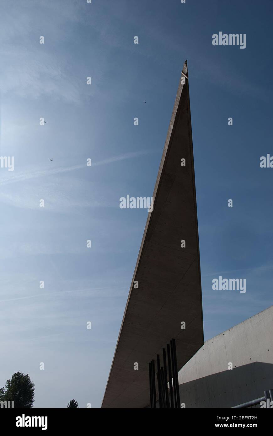 Vitra Feuerwehr Stahlbeton Dekonstruktivistische Architektur Vitra Campus Deutschland Zaha Hadid Stockfoto