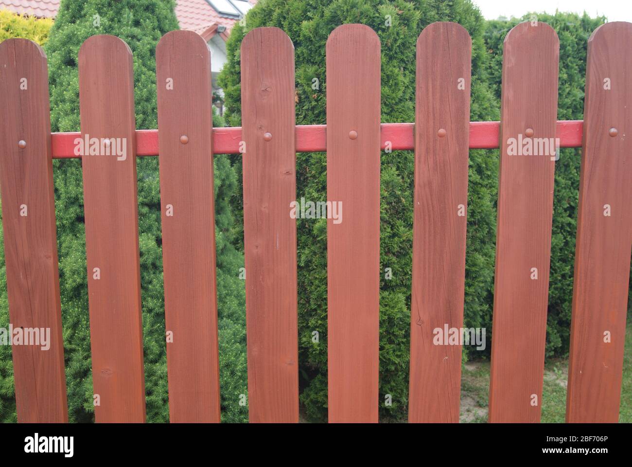 Une clôture de bois en Pologne Stockfoto