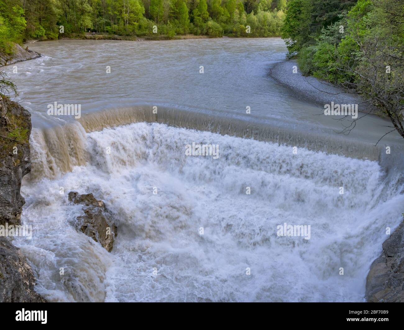 Lech Falls bei Füssen, Deutschland, Bayern, Allgäu, Füssen Stockfoto