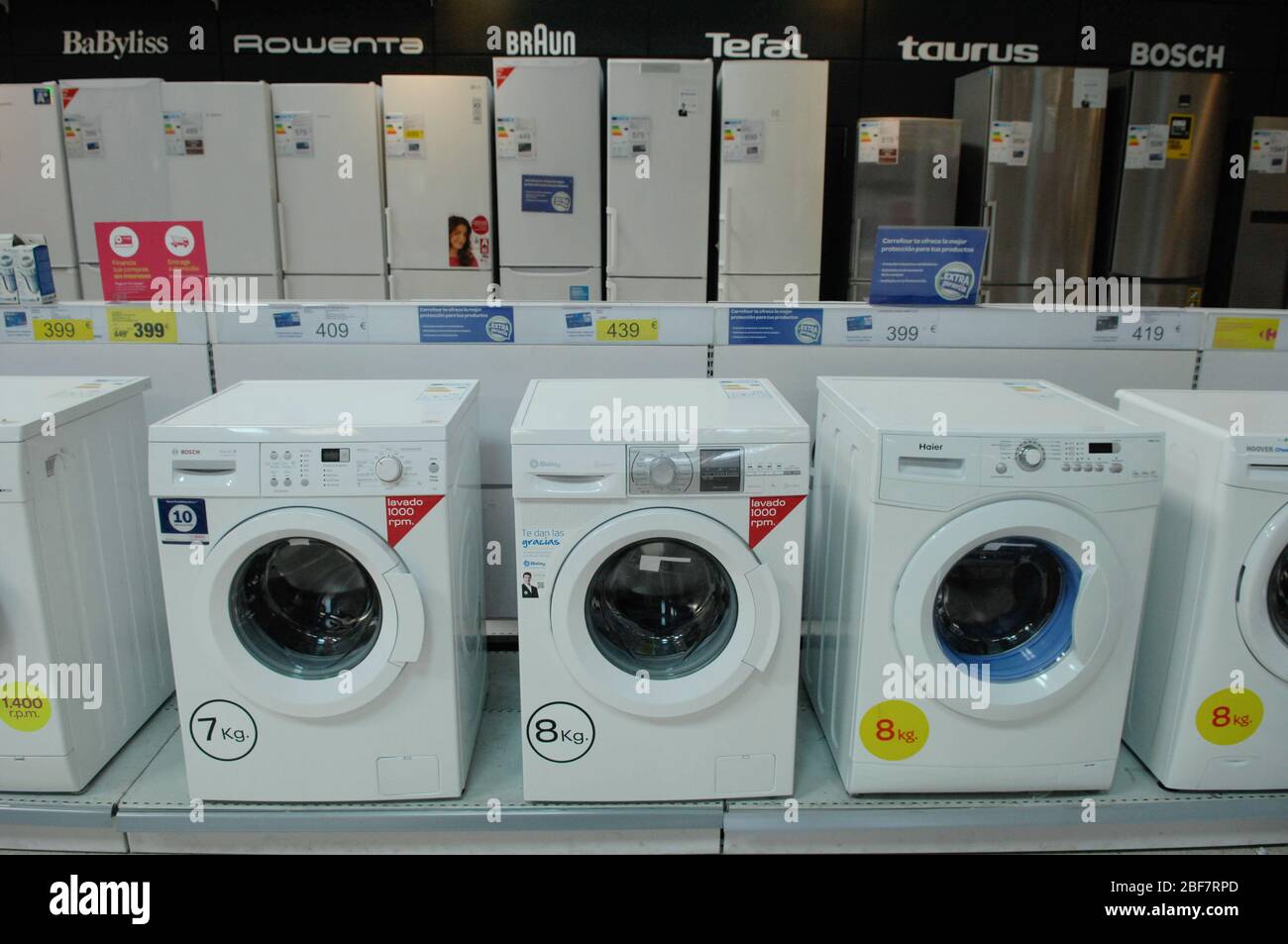 Waschmaschine, Haushaltsgeräte Stockfoto