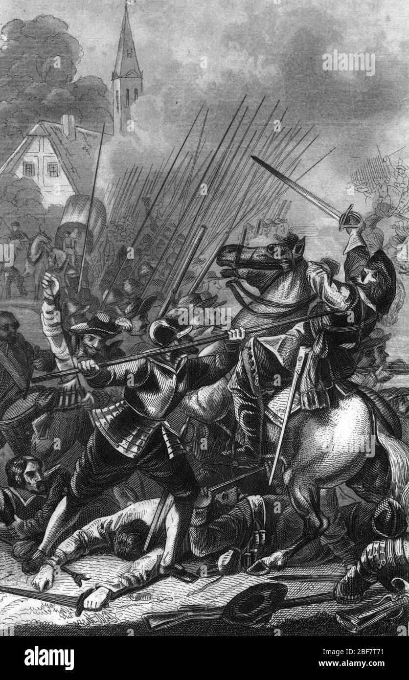 Guerre de trente ans : la Bataille de Wimpfen le 6 Mai 1622 en Allemagne (Schlacht von Wimpfen während der böhmischen Revolte Periode des Dreißigjährigen Krieges Stockfoto