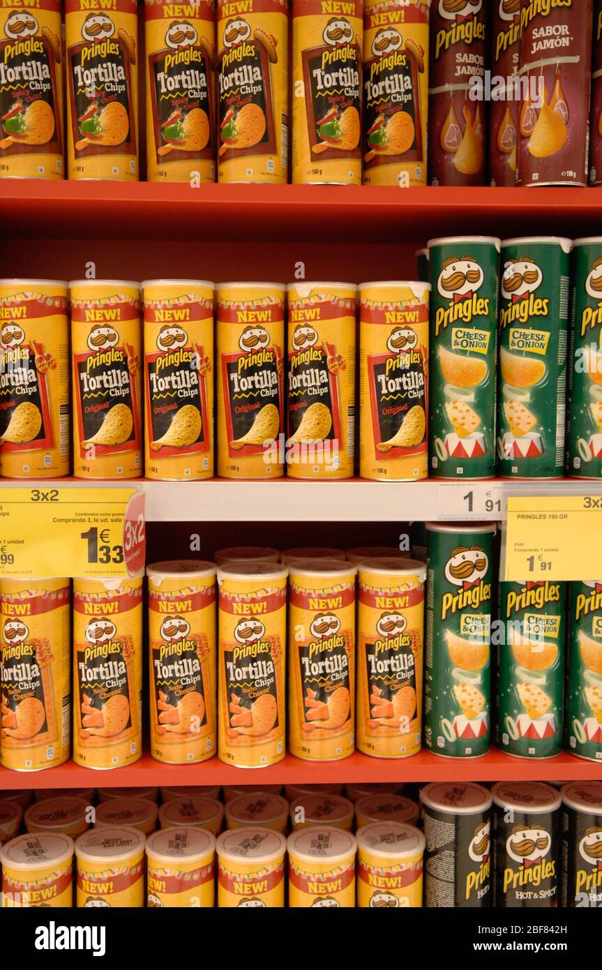 Pringles, Chips, Pommes frites Stockfoto