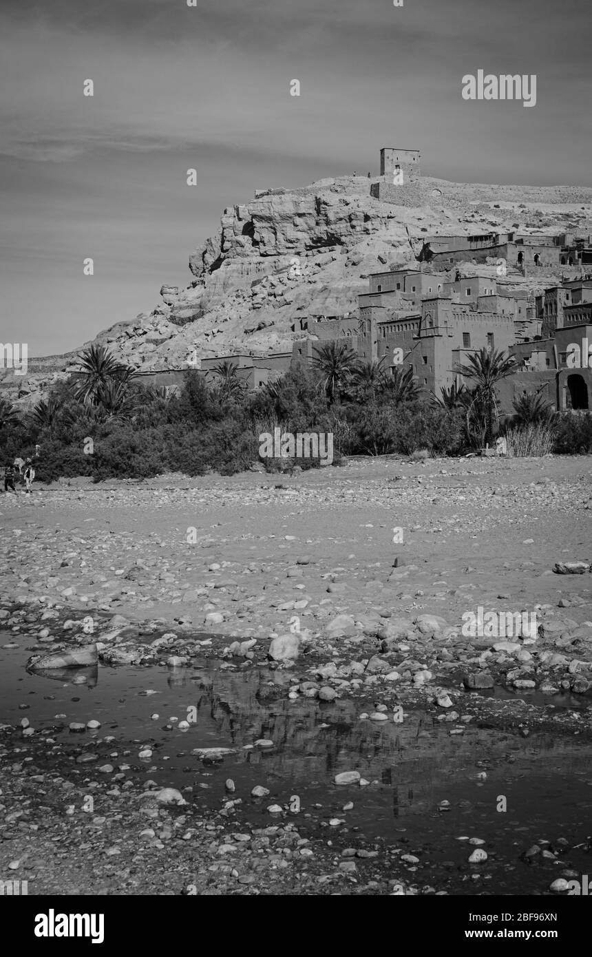 AIT Benhaddou Kasbah im Morgengrauen, Marokko Stockfoto