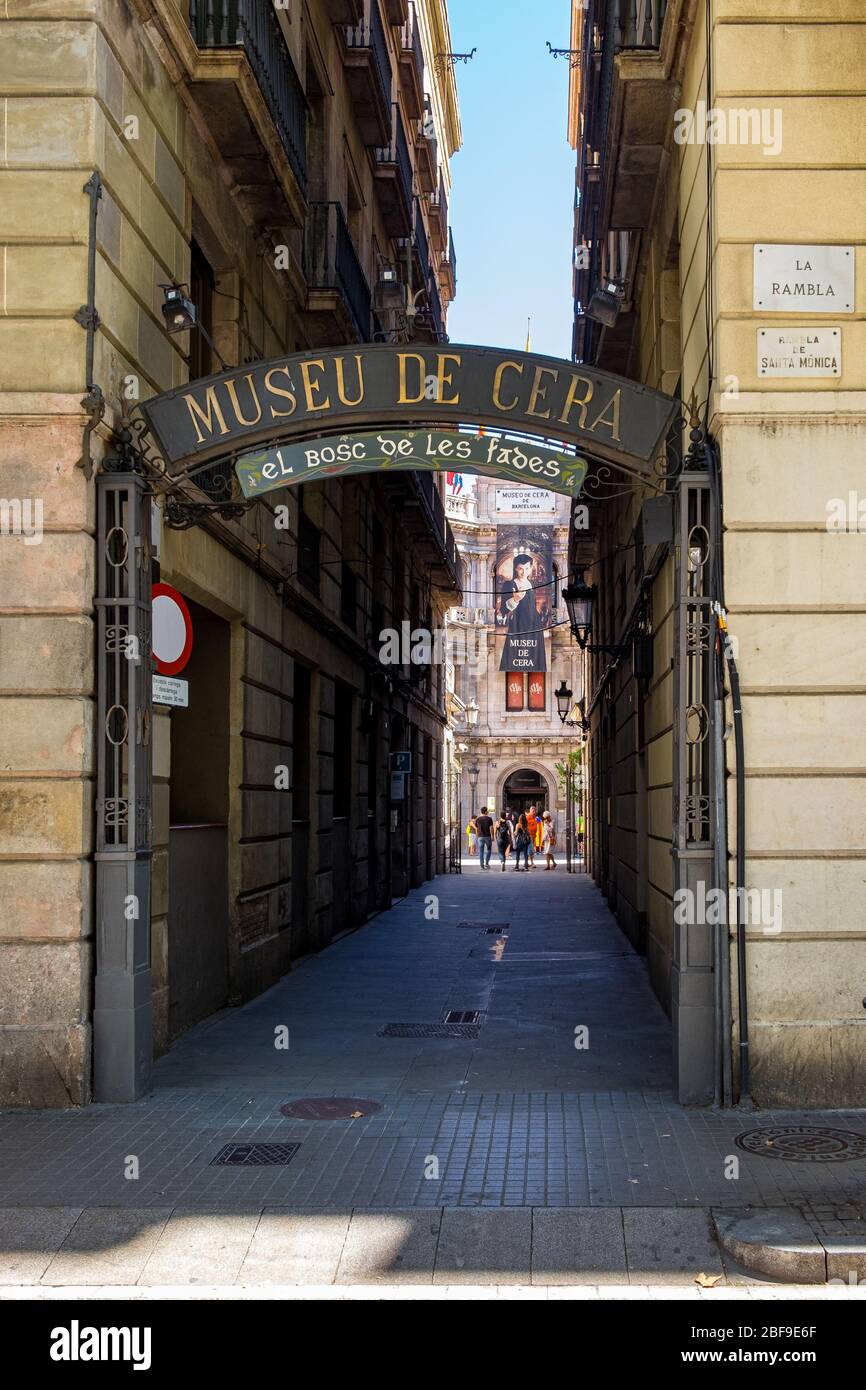 Museu de Cera (Wachsmuseum) in Barcelona, Katalonien, Spanien Stockfoto