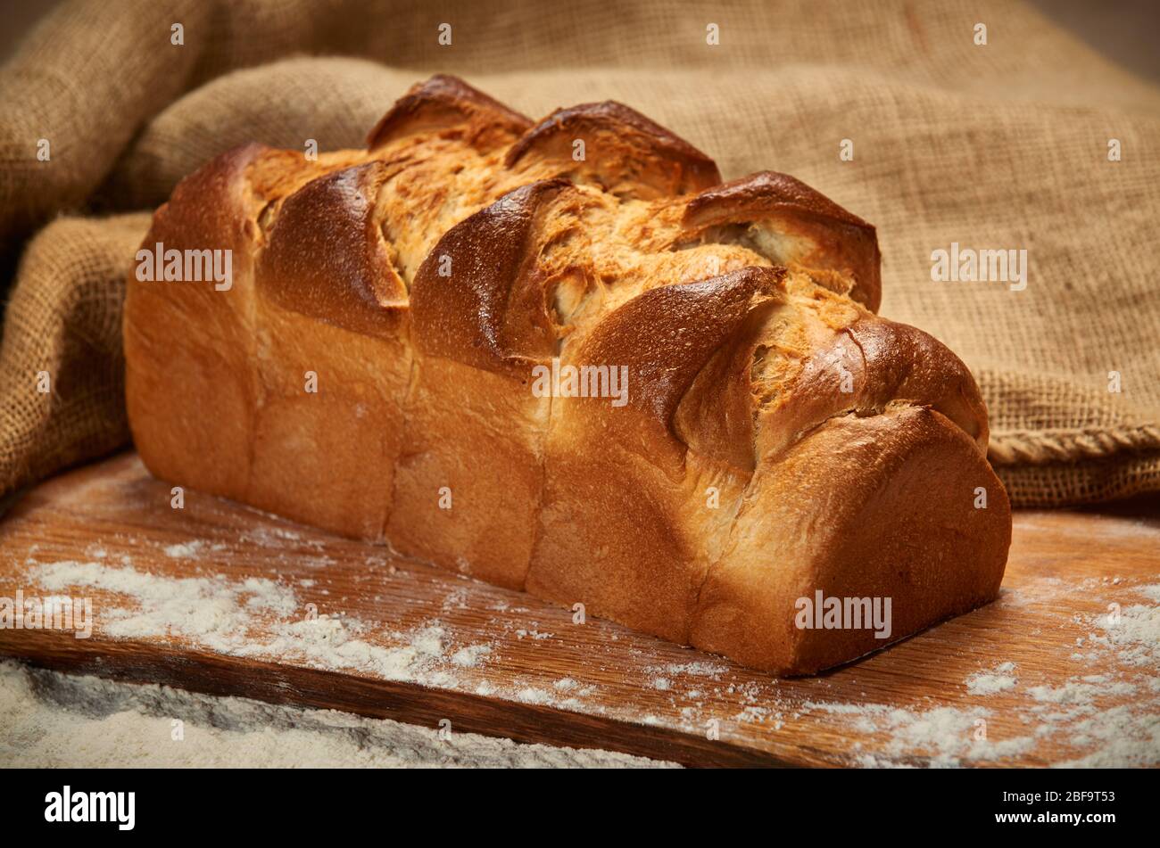 Traditionelles frisches deutsches Brot, süßes Brot Stockfoto