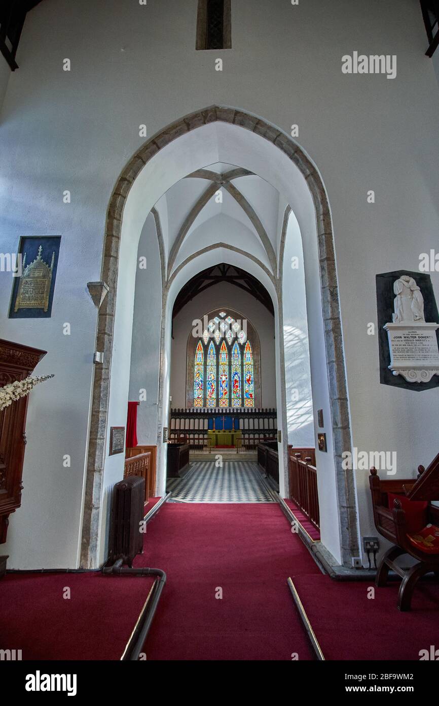 Innenansicht der St. Nicholas Church, in Adare, County Limerick Irland Stockfoto