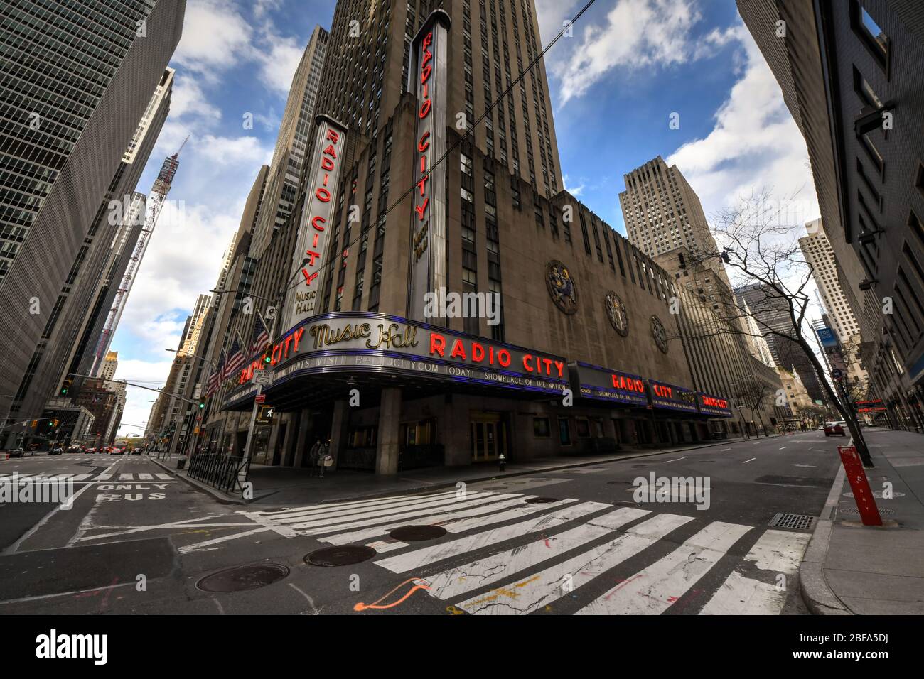 Radio City Music Hall in New York City auf PAUSE während Coronavirus COVID-19 Pandemie Stockfoto