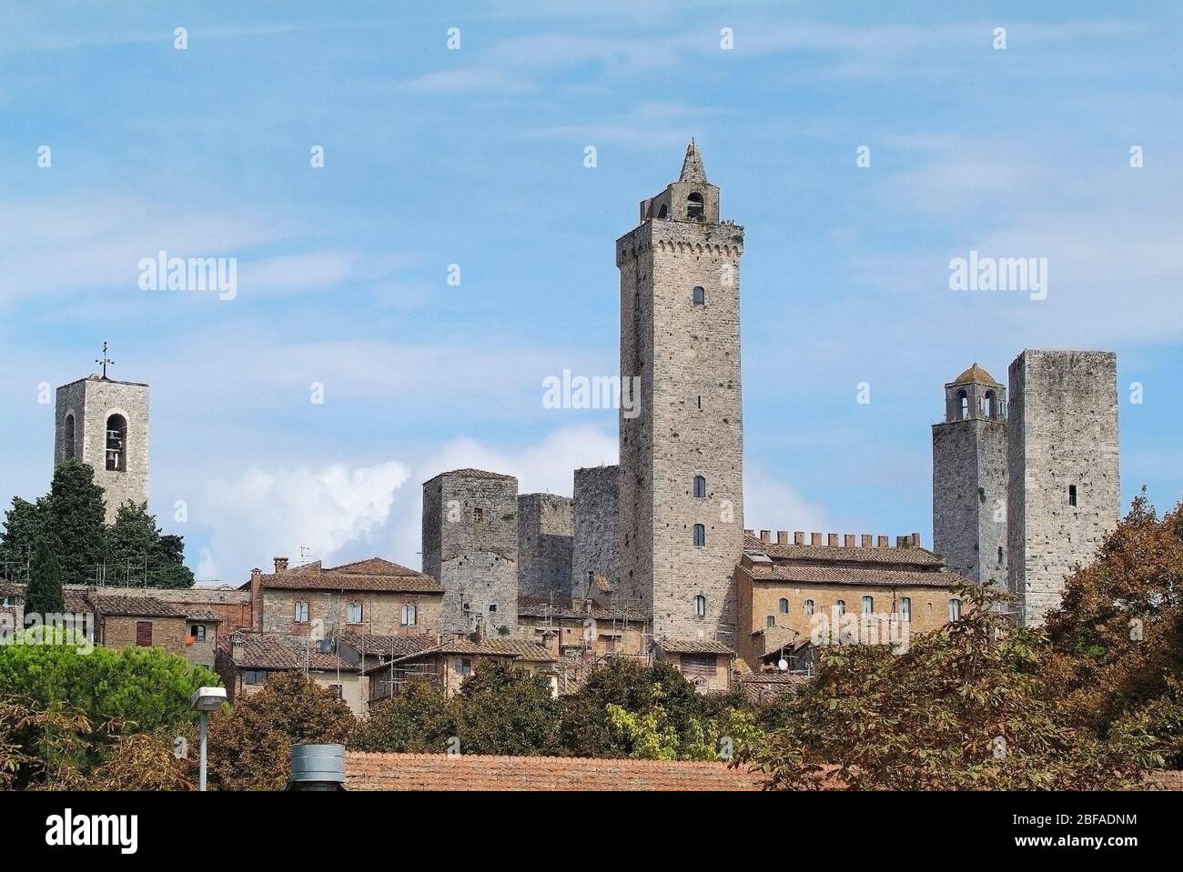 Italien, Torre Grossa in der UNESCO-Welterbestätte San Gimignano Stockfoto