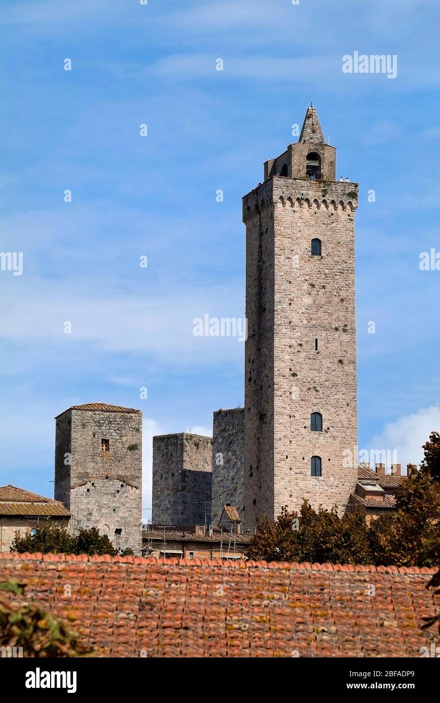 Torre Grossa in San Gimignano, Italien Stockfoto