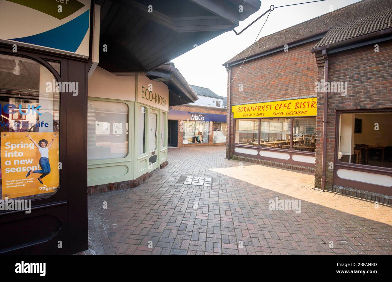 Coronavirus Covid 19 Rush Hours in Warminster, Wiltshire, during Lockdown 10/04/20 Stockfoto