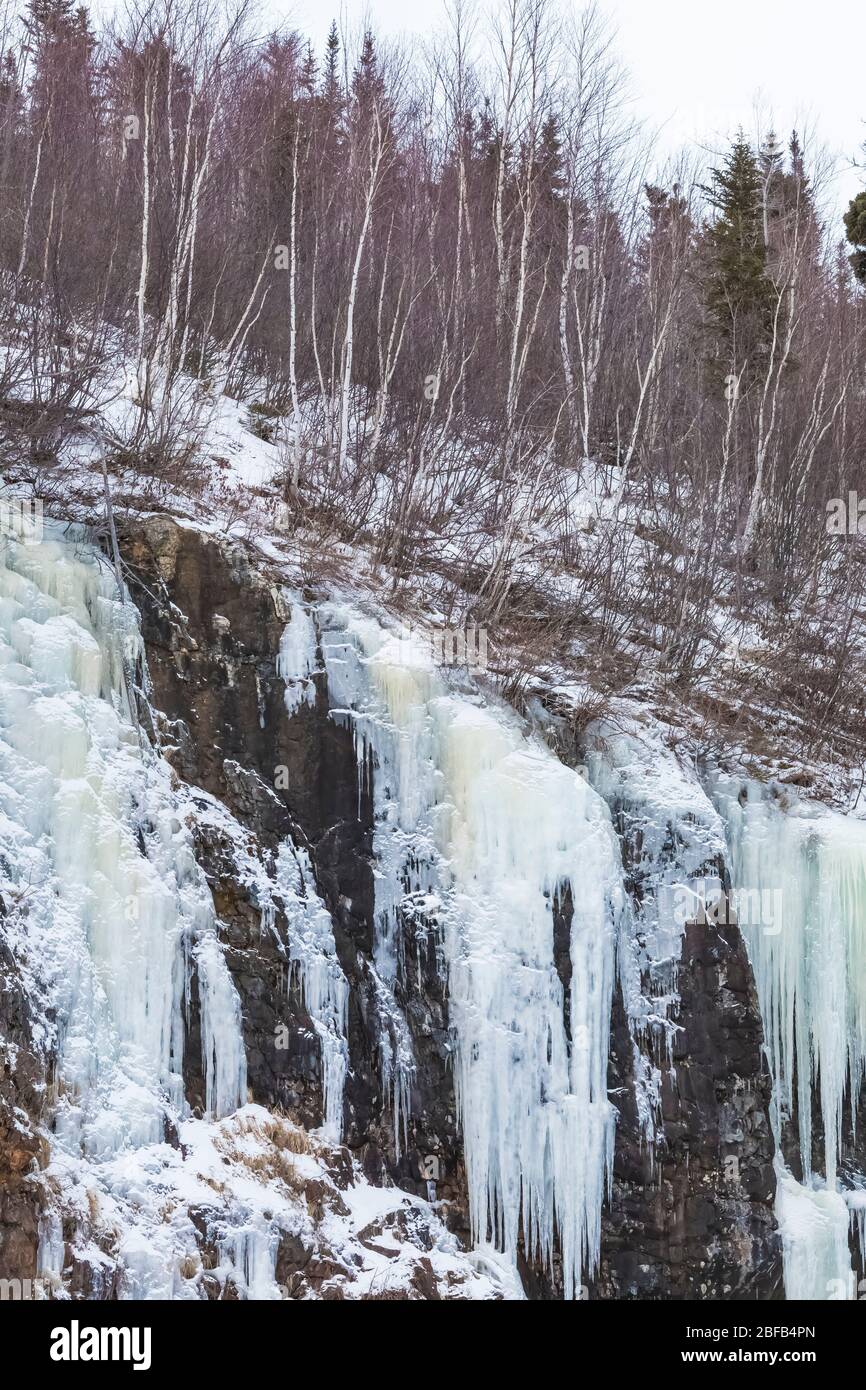Thunder Brook Falls entlang des Trans-Canada Highway westlich von Grand Falls-Windsor, Neufundland, Kanada Stockfoto