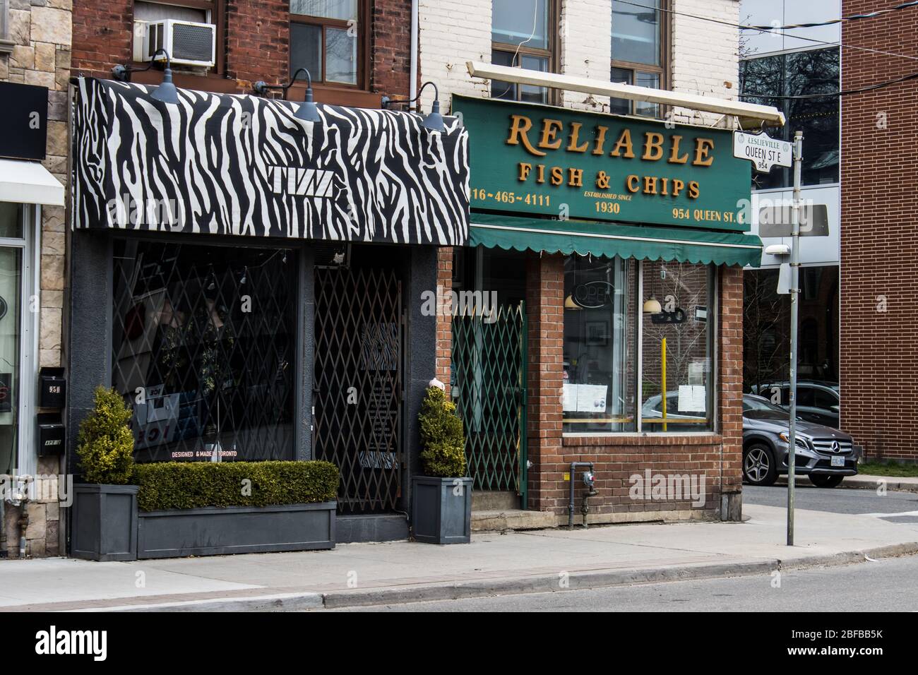 Queen St East Während Covid-19 Stockfoto Queen St East Während Covid-19 Stockfoto