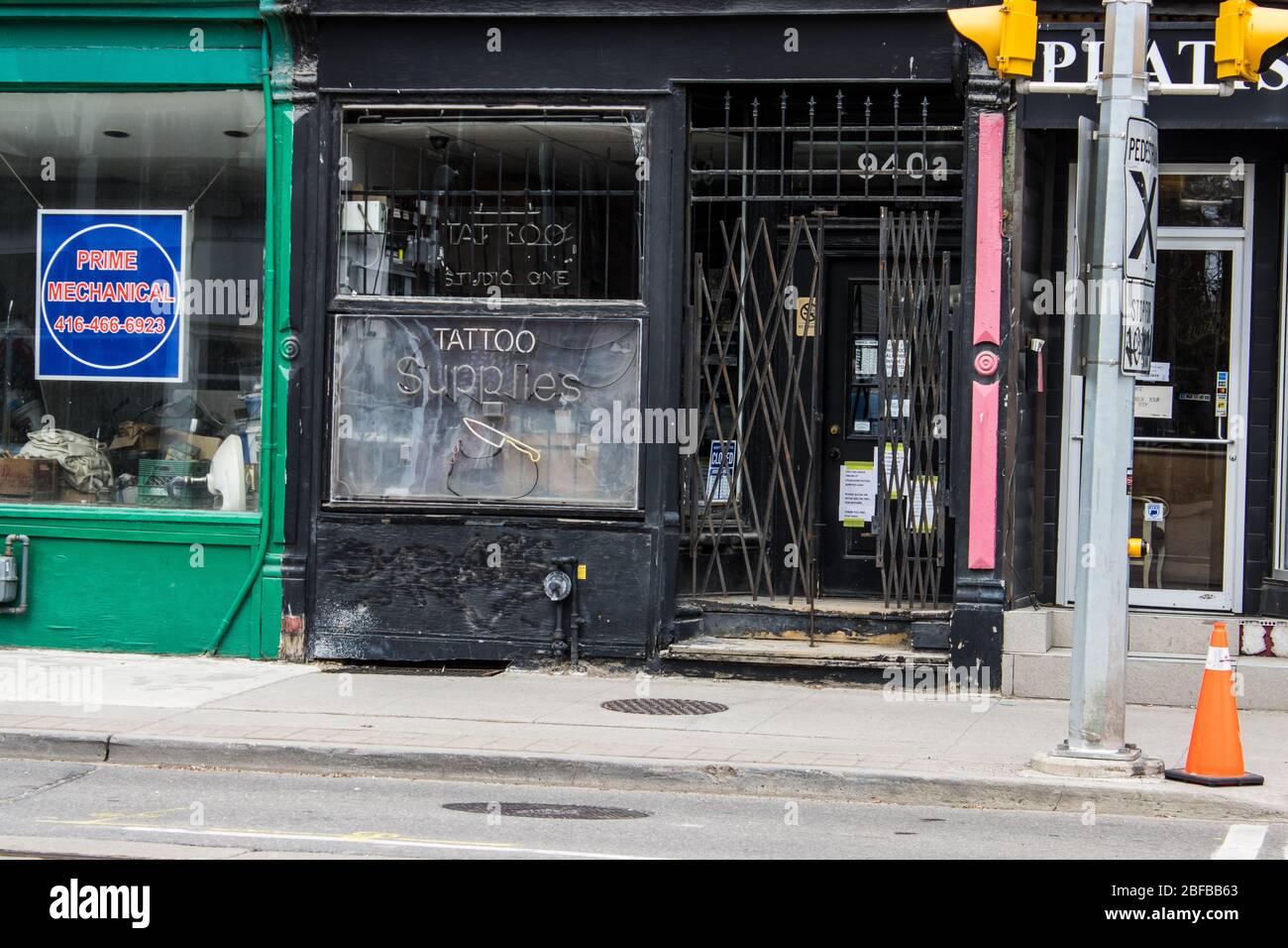 Queen St East Während Covid-19 Stockfoto Queen St East Während Covid-19 Stockfoto