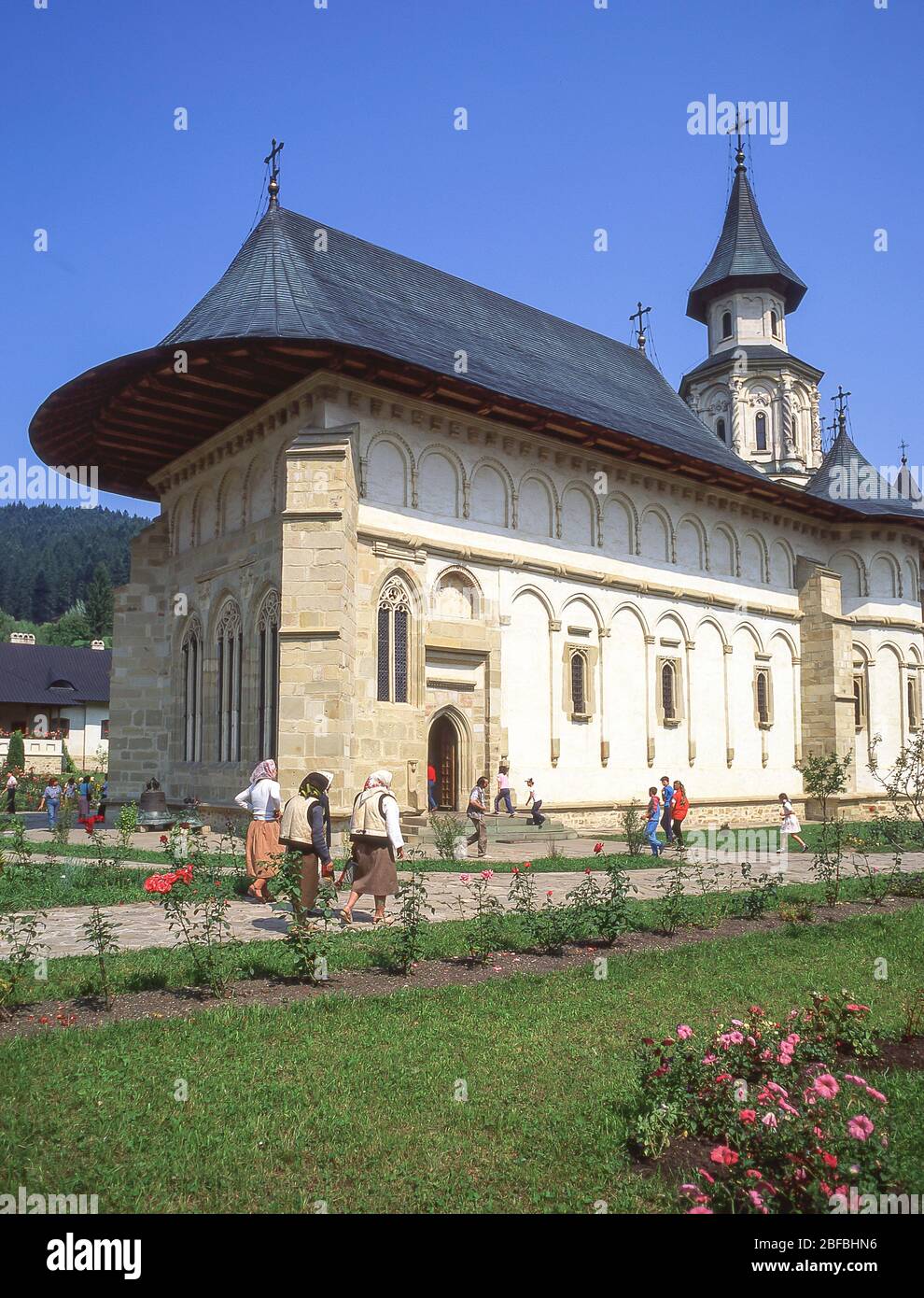 Das Putna Kloster (bemalte Kirchen von Moldawien), Putna, Suceava County, Rumänien Stockfoto