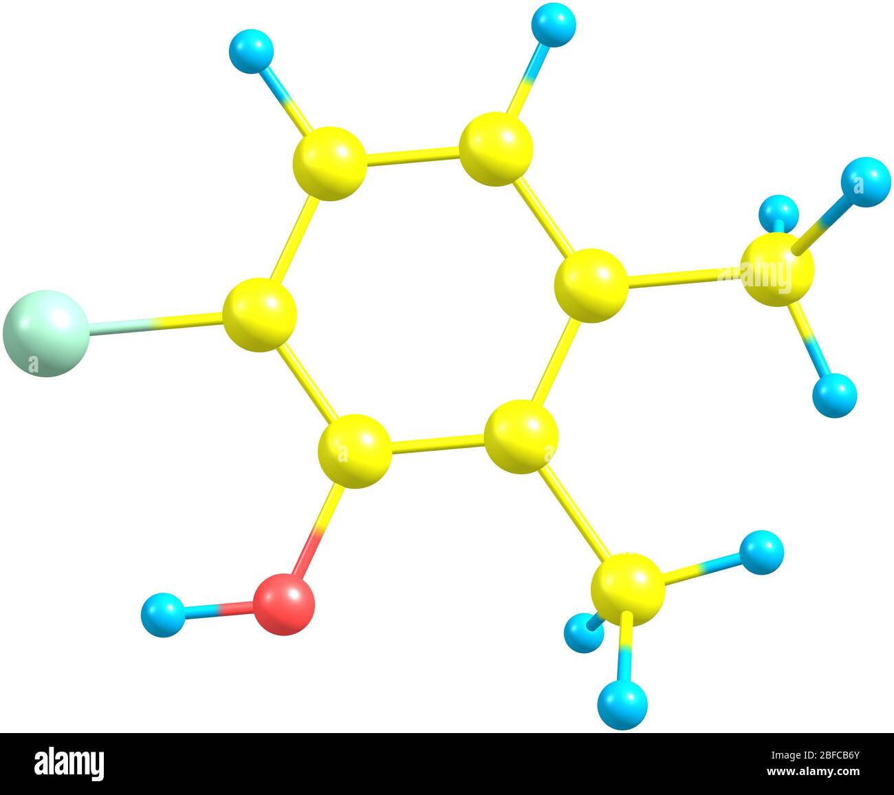 Chloroxylenol ist eine antimikrobielle chemische Verbindung mit breitem Spektrum, die zur Bekämpfung von Bakterien, Algen, Pilzen und Viren verwendet wird Stockfoto