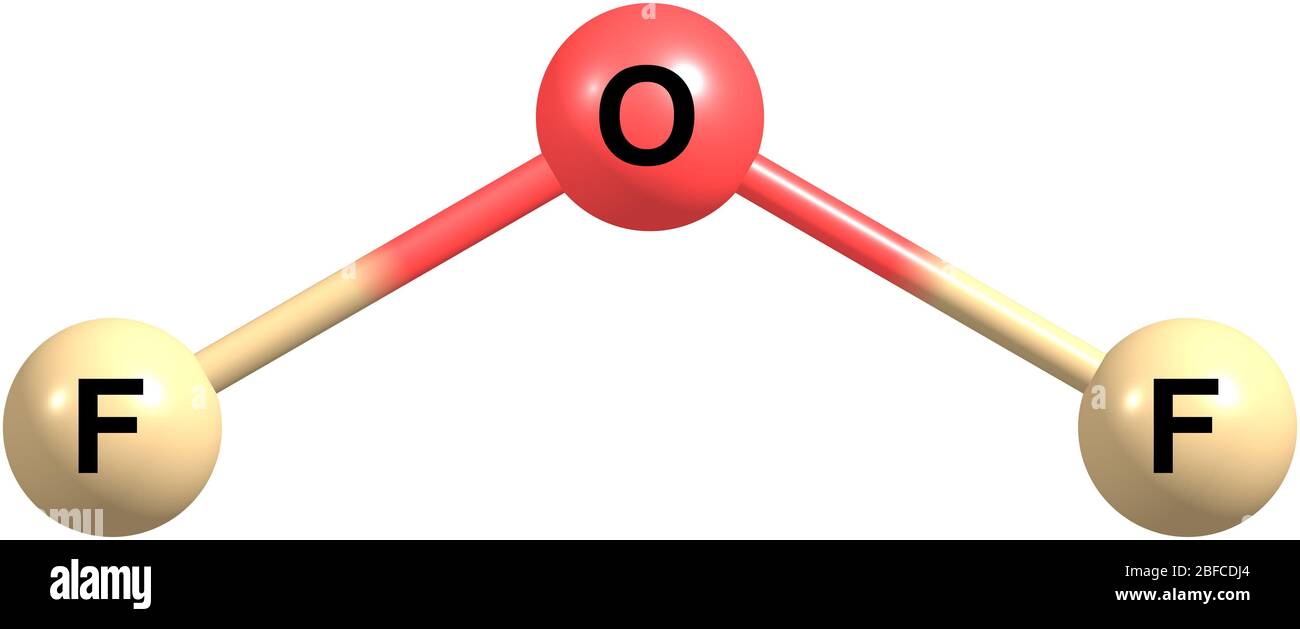 Sauerstoff-Difluorid oder hypofluoröses Anhydrid ist die chemische  Verbindung mit der Formel OF2 Stockfotografie - Alamy
