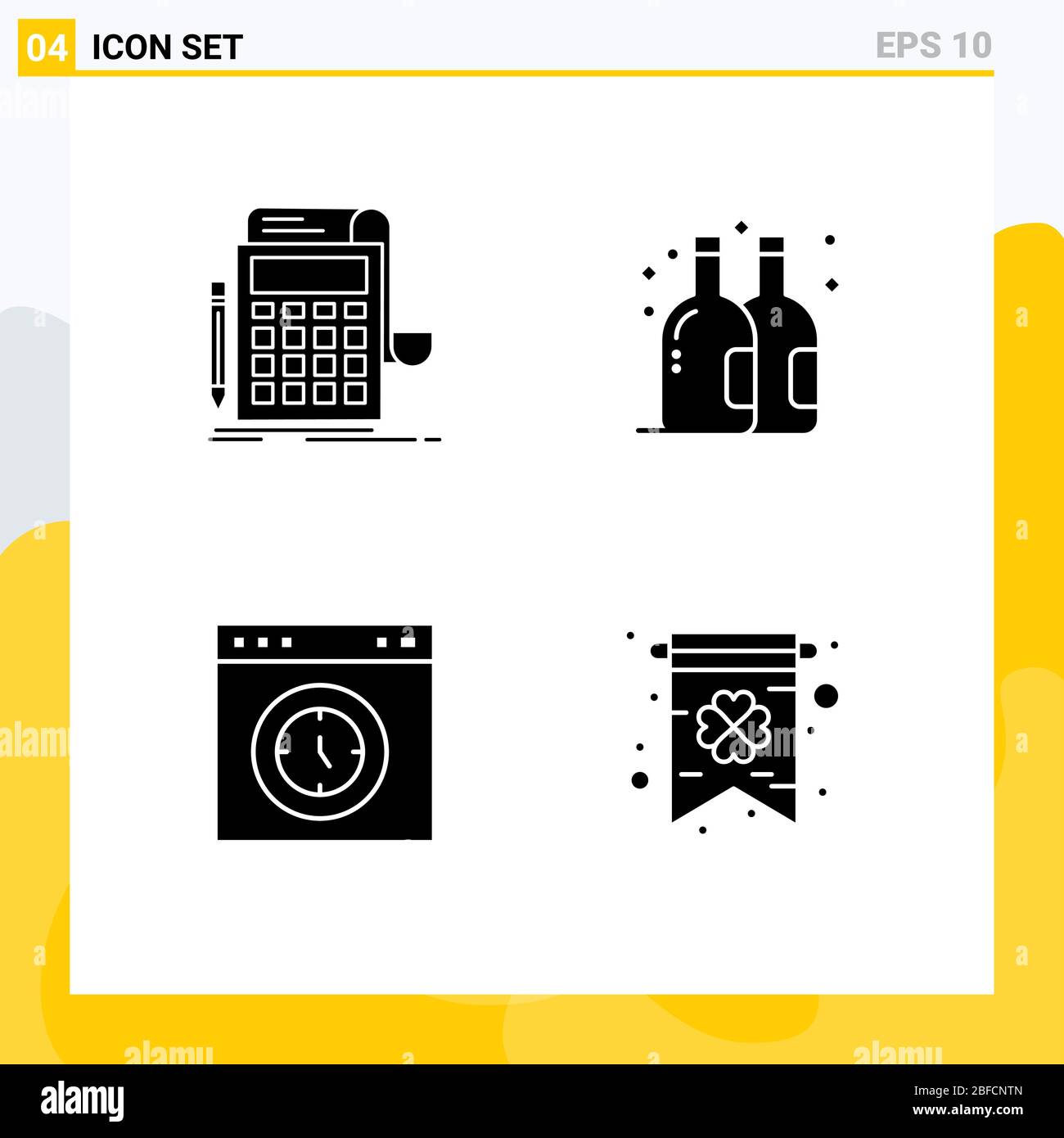 Stock Vektor Symbol Pack Von 4 Linien Zeichen Und Symbole Fur Die Buchhaltung Schnittstelle Berechnung Flasche Tachometer Editierbare Vektor Design Elemente Stock Vektorgrafik Alamy