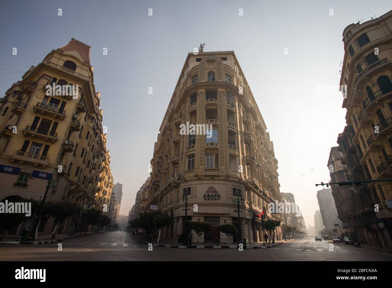 Neobarocke Architektur der Innenstadt von Kairo in Kairo, Ägypten. Stockfoto
