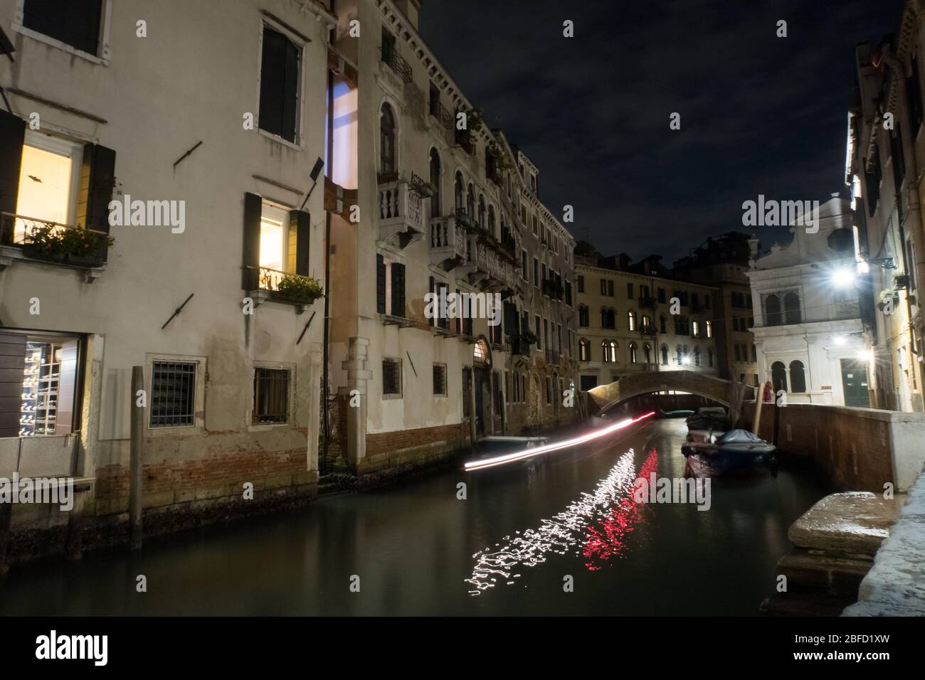 Ein Blick auf einen Venedig-Kanal Stockfoto