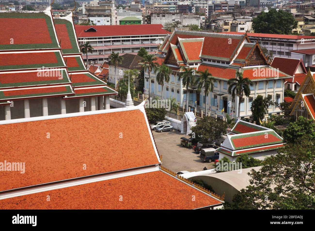 Wat Saket Ratcha Wora Maha Wihan Tempel in Bangkok. Königreichs Thailand Stockfoto