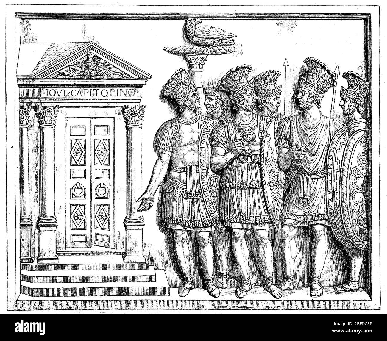 Praetorian Garde, Praetorian, Praetoriani, war eine Garde Truppe, Welche von den römischen Kaisern verwendet wurde, um 25 B.C / Prätorianergarde, Prätorianer, Praetoriani, war eine Garde-Truppe, die von den römischen Kaisern eingesetzt wurde, um 25 v.Chr., historisch, historisch, digital verbesserte Reproduktion eines Originals aus dem 19. Jahrhundert / digitale Reproduktion einer Originalvorlage aus dem 19. Jahrhundert Stockfoto