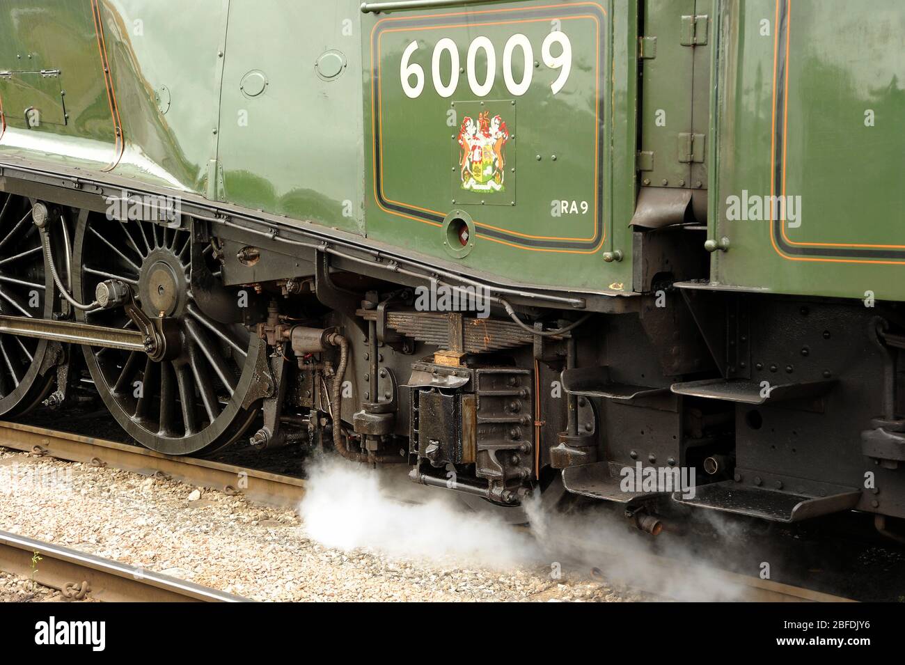 Die 'Union of South Africa' steht auf Plattform 4 des Cardiff Central Station. Stockfoto