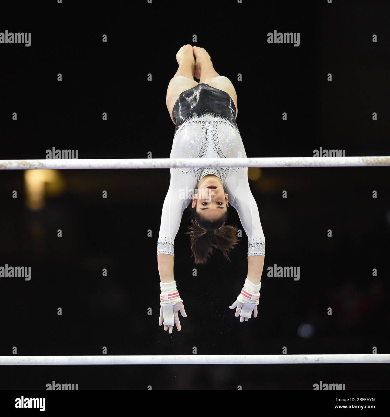 elisa iorio (ita) an Parallelbarren während der Weltmeisterschaften im Kunstturnen, stuttgart (dt.), Italien, 04. Oktober 2019, Sportturnen Stockfoto