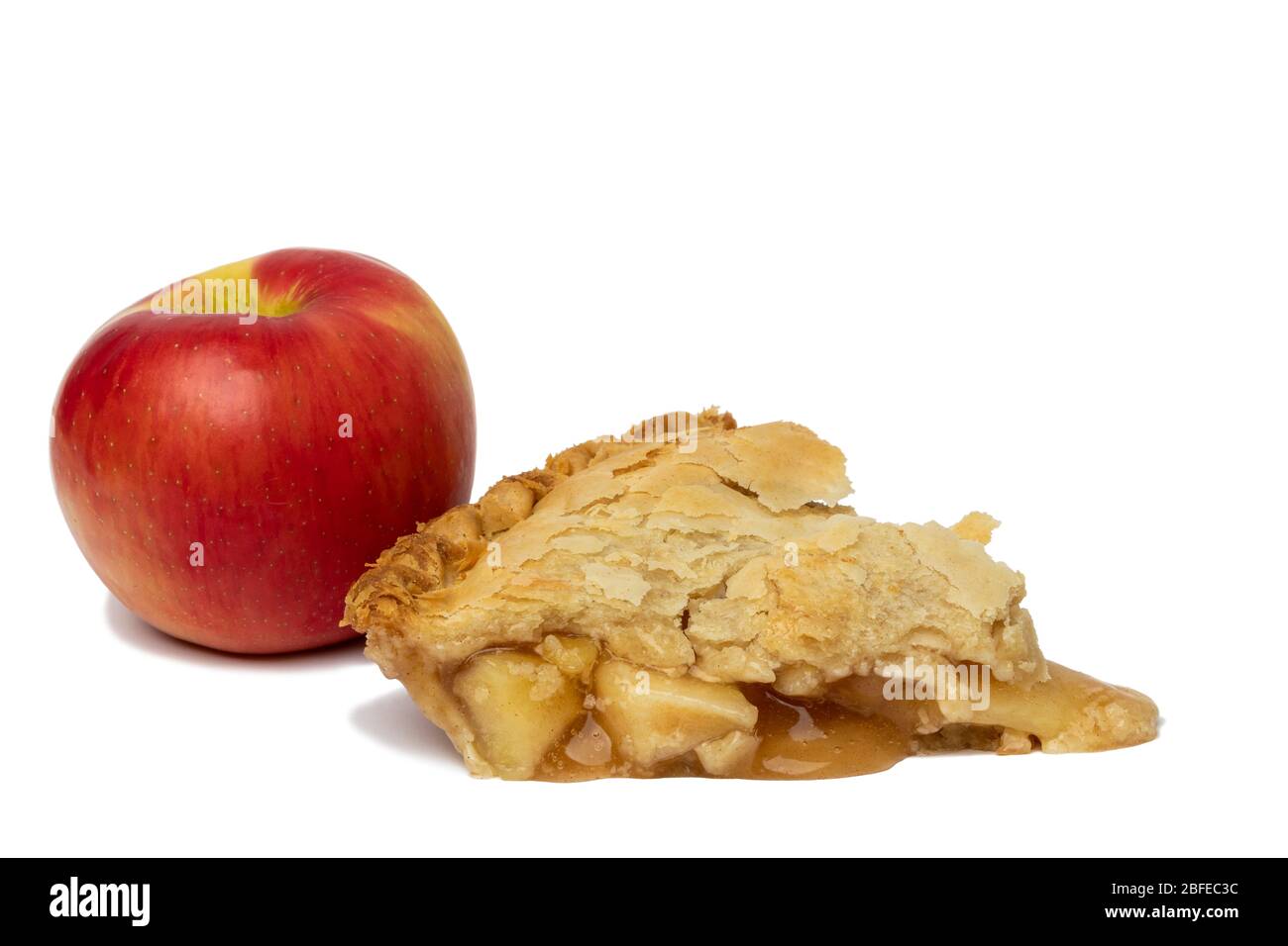 Ein Stück Apfelkuchen mit Honig-Knäckebakes Stockfoto