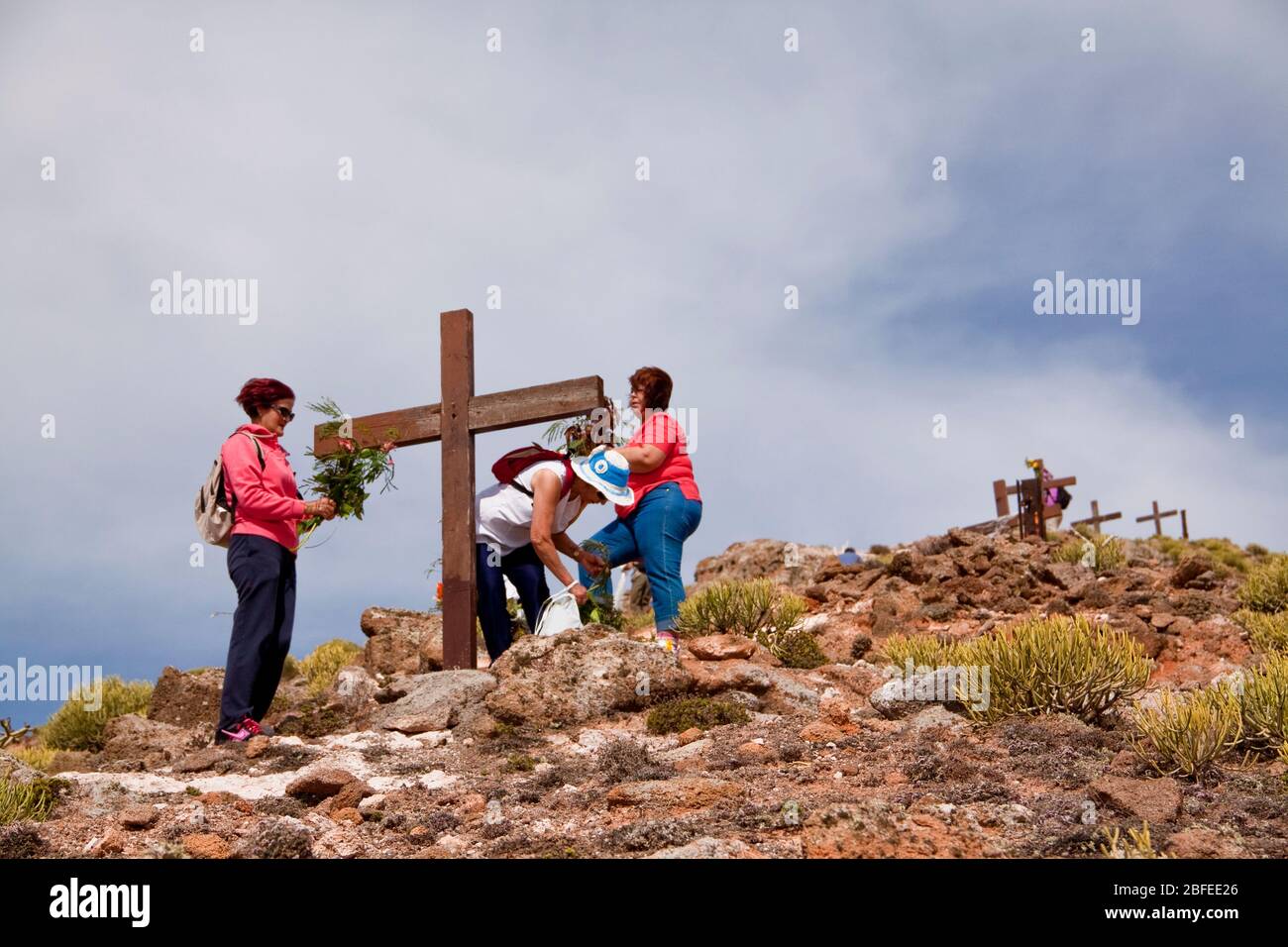 Día de La Cruz de Mayo, Gran Canaria Stockfoto