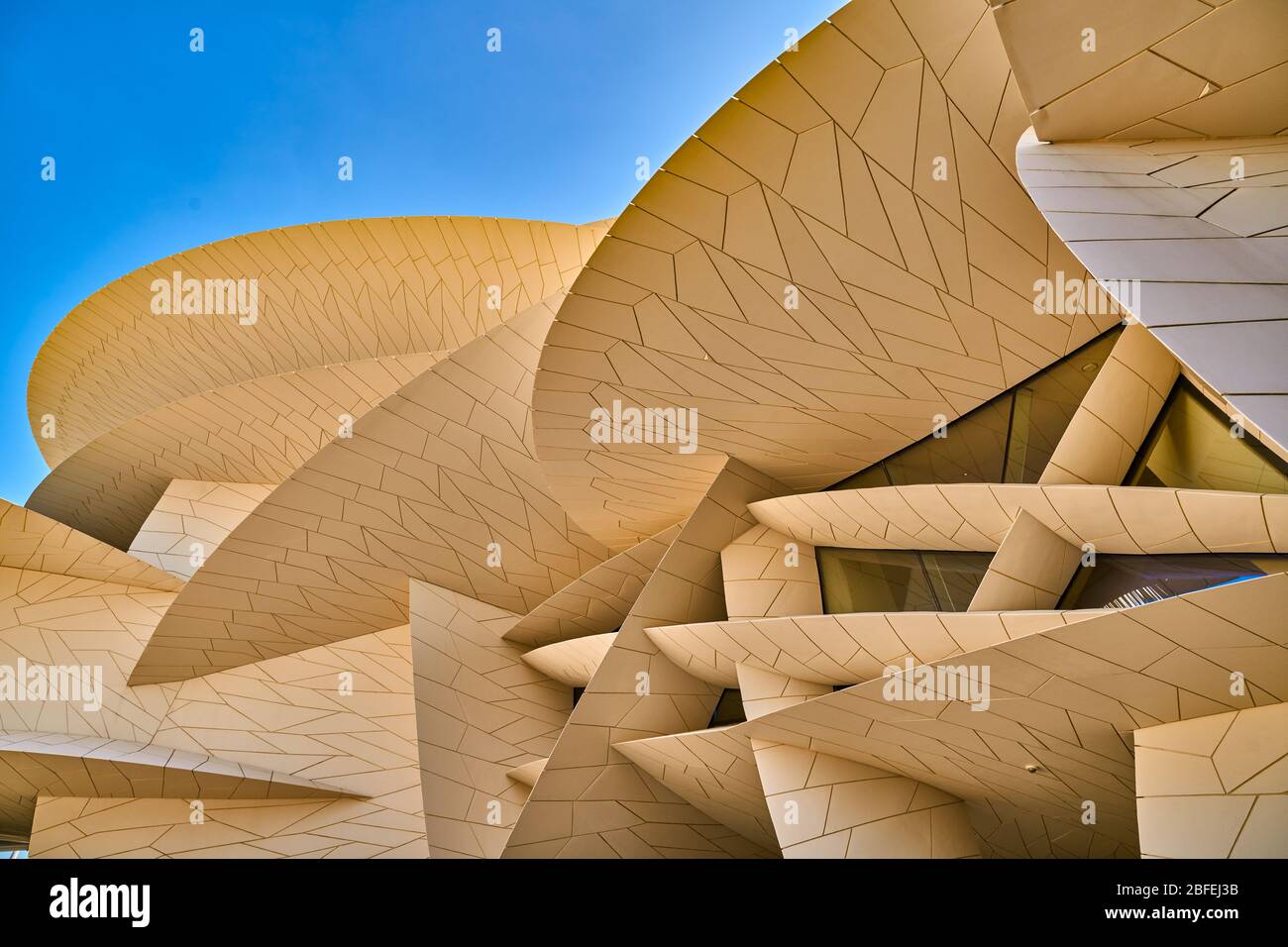 Nationalmuseum von Katar Doha das Wüstenrosengebäude des französischen Architekten Jean Nouvel Stockfoto