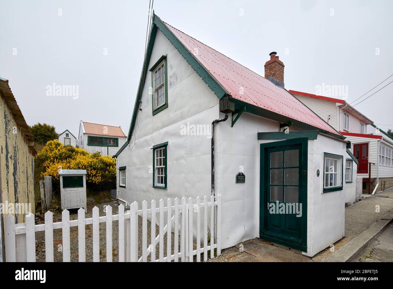 Cartmell Cottage in Pioneer Row in Stanley, Falkland Islands, Falklands Stockfoto