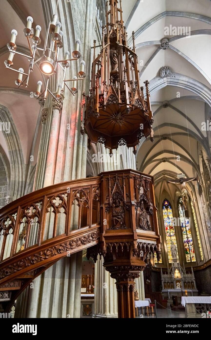 In der Pfarrkirche St. Blasius in Admont Abtei, Österreich Stockfoto