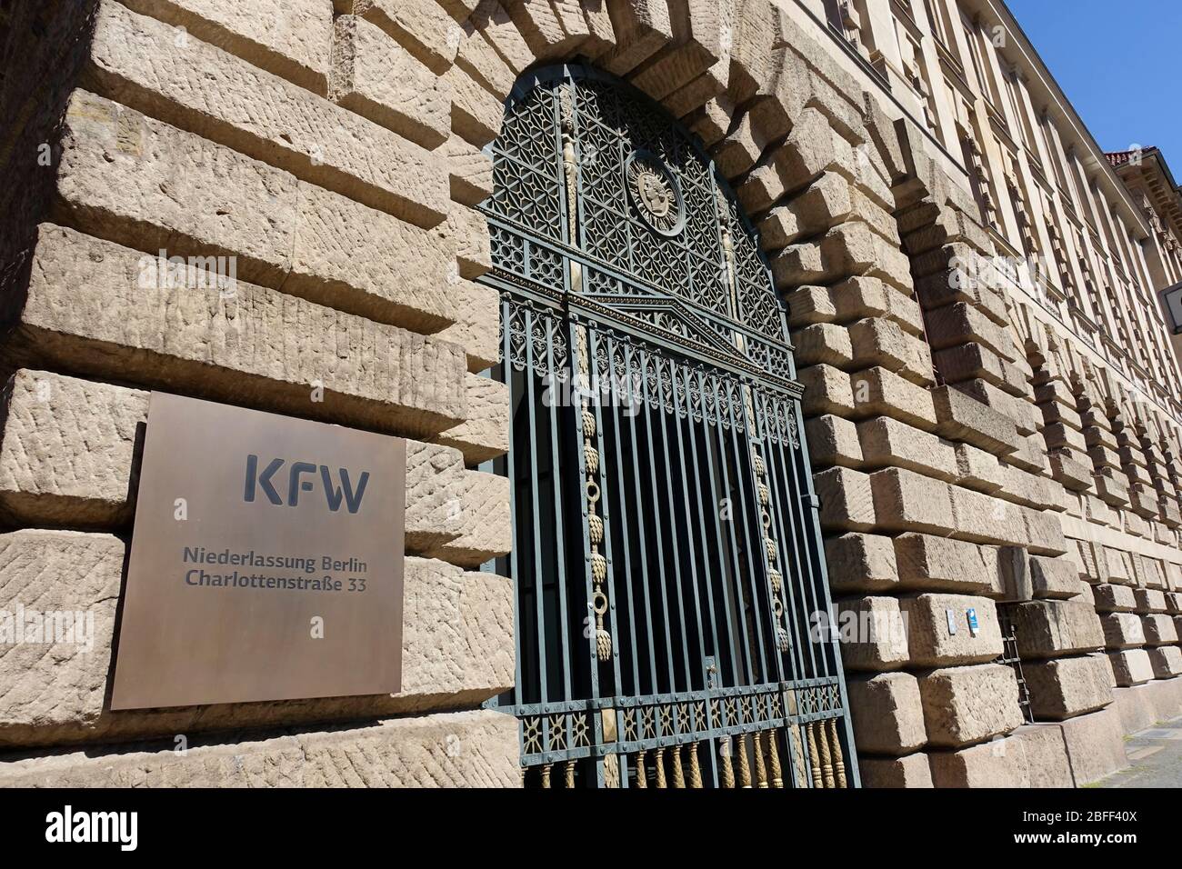 KfW, ehemals KfW Bankengruppe, deutsche staatliche Entwicklungsbank, Berlin Stockfoto