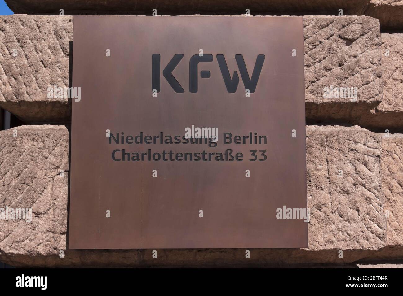KfW, ehemals KfW Bankengruppe, deutsche staatliche Entwicklungsbank, Berlin Stockfoto