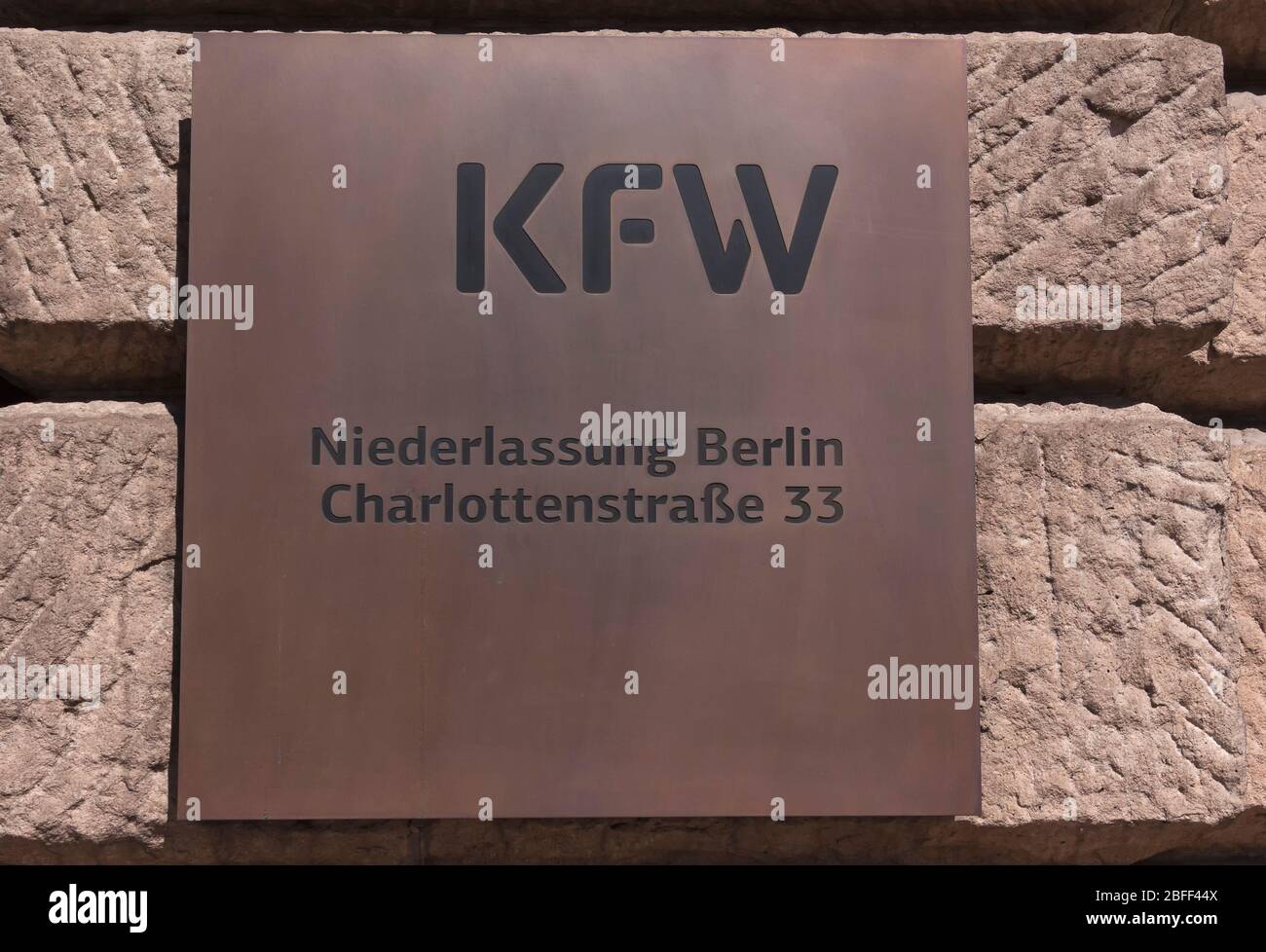 KfW, ehemals KfW Bankengruppe, deutsche staatliche Entwicklungsbank, Berlin Stockfoto