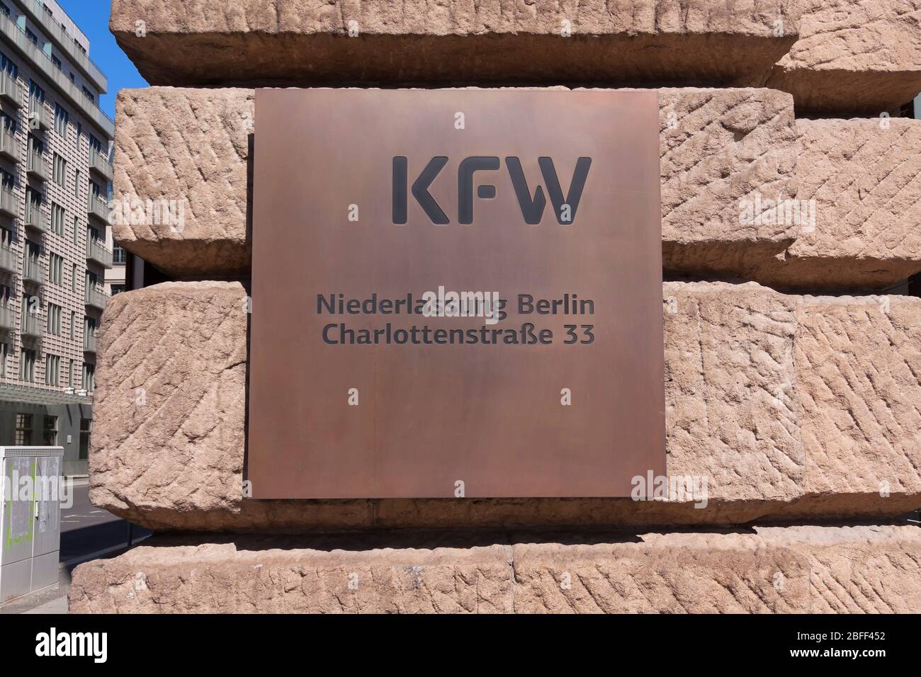 KfW, ehemals KfW Bankengruppe, deutsche staatliche Entwicklungsbank, Berlin Stockfoto