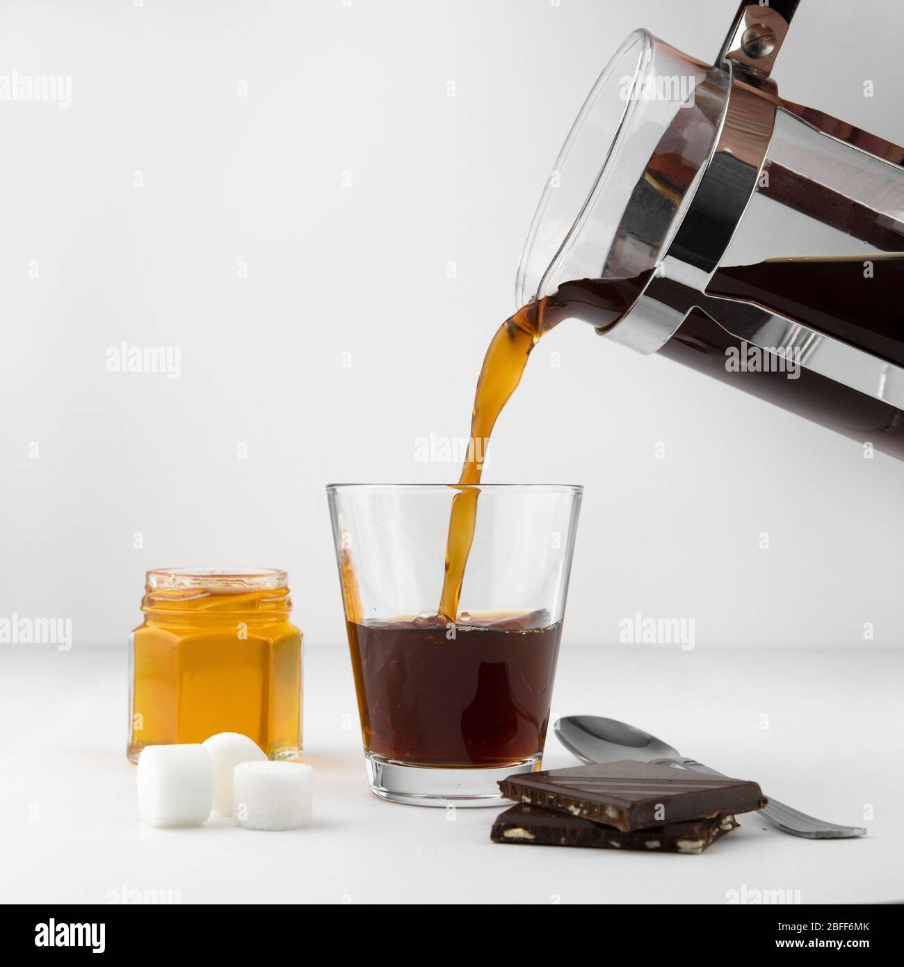 Nahaufnahme einer Kaffeetasse Stockfoto