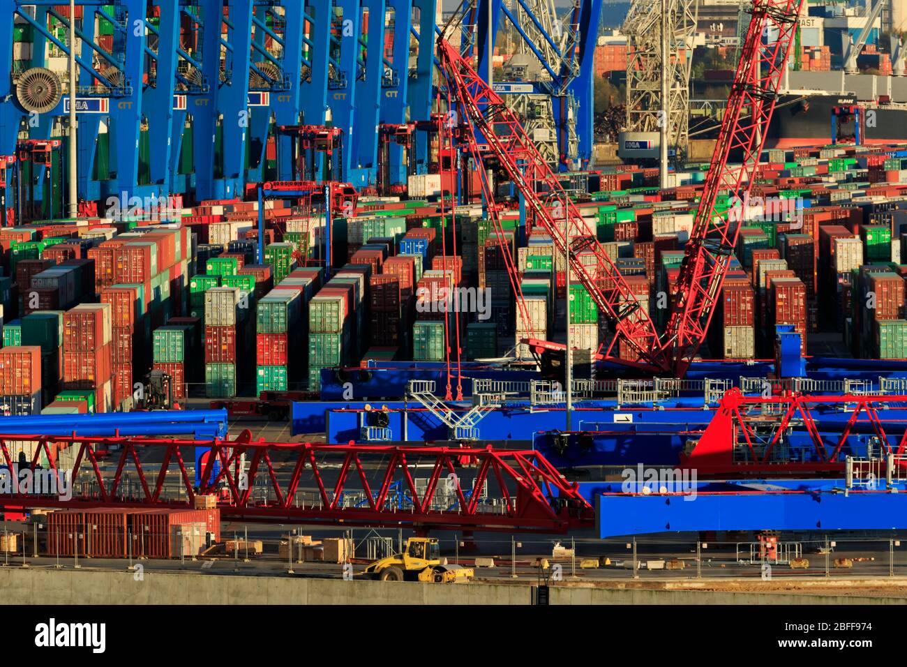 Container Hafen, Hamburg, Deutschland, Europa Stockfoto