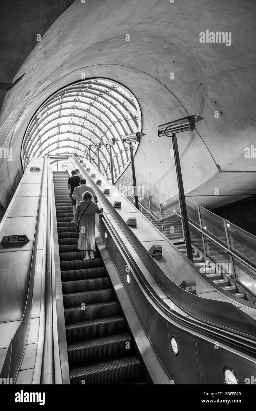 Canary Wharf U-Bahn-Station, London Docklands, London Stockfoto