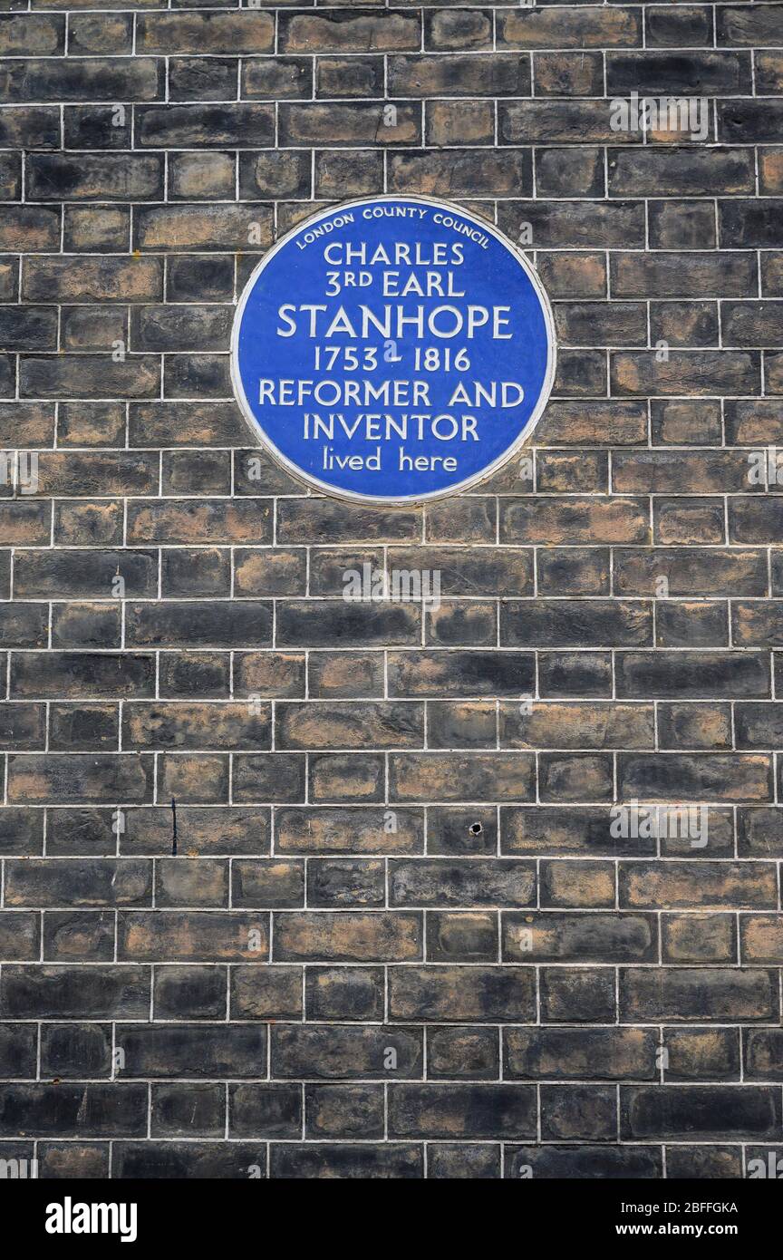 Charles Stanhope, 20 Mansfield Street, Westminster, W1, London Stockfoto