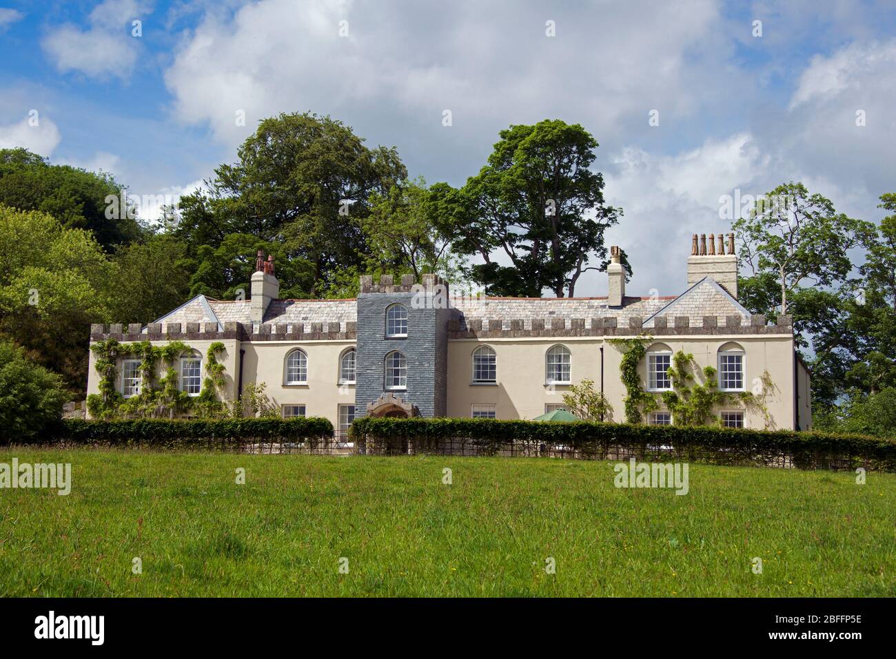 Elegantes Landhaus Cornwall England Stockfoto