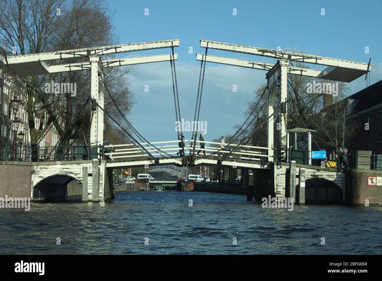 Hebebrücke Amsterdam Stockfoto