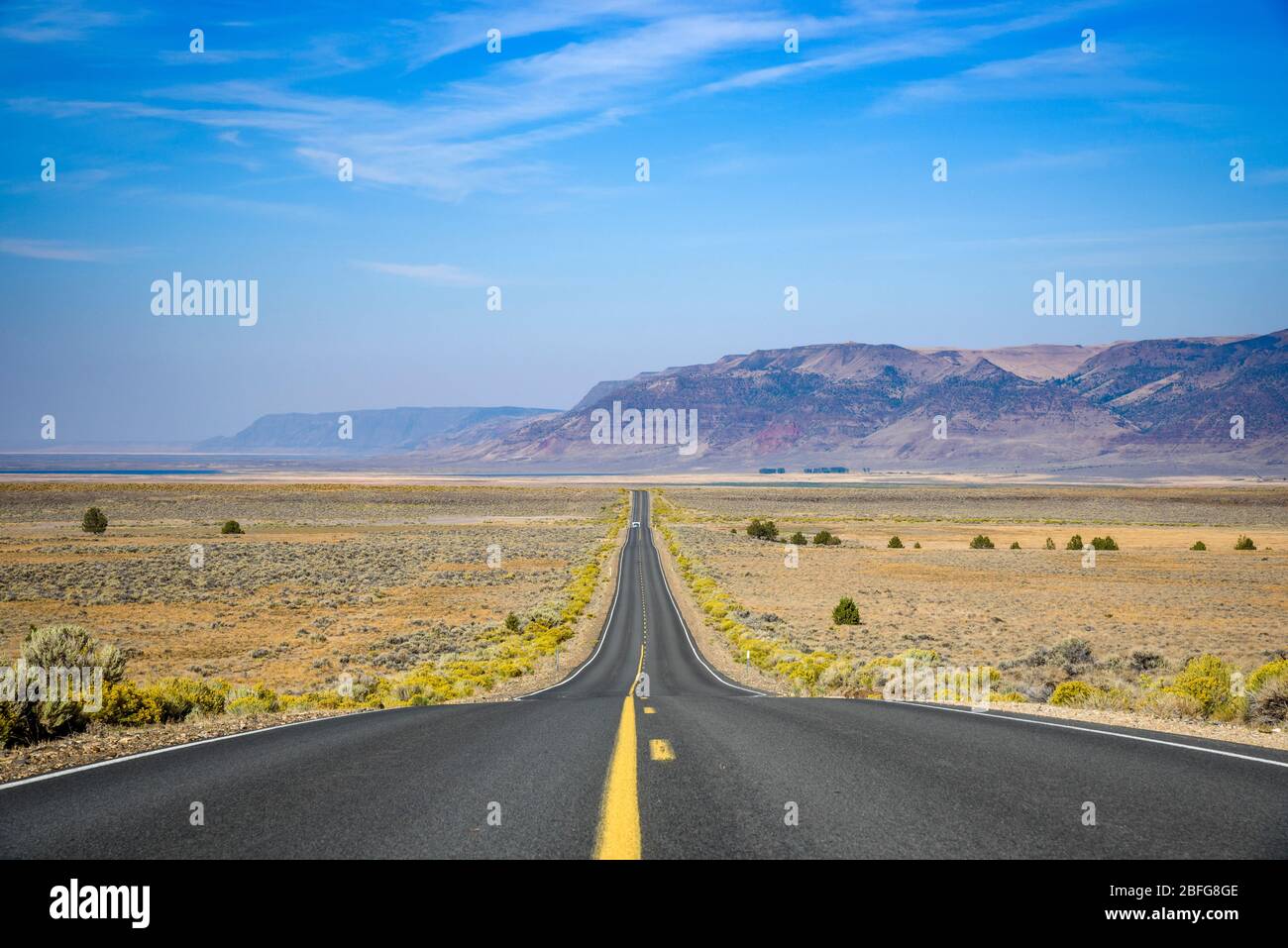 Plüsch Cutoff Road in Warner Valley, südöstlich von Oregon. Stockfoto