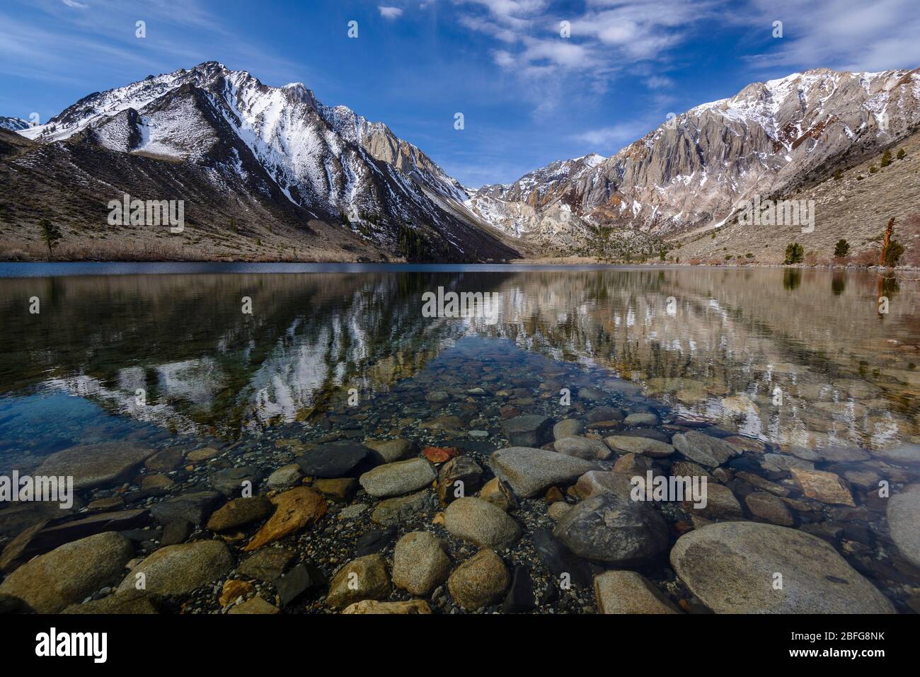 Sträfling See, Inyo National Forest, Sierra Nevada Berge, Kalifornien. Stockfoto